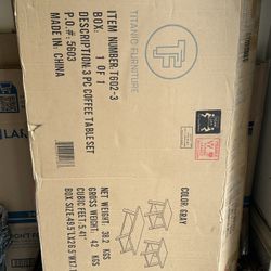  Gray Coffee Table Set, Brand New 