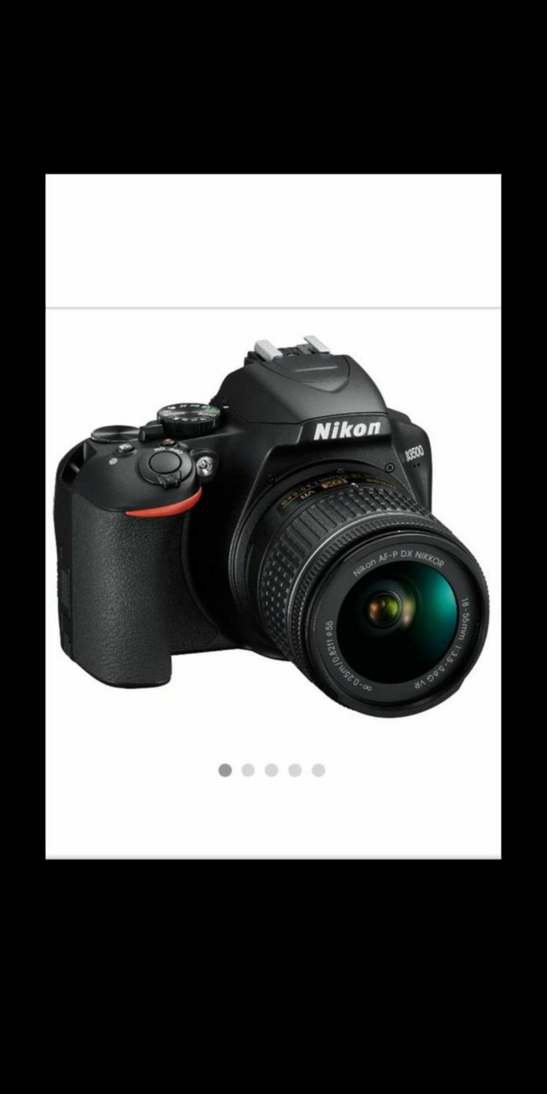 Brand new Professional Nikon D3500 DSLR camera with 55mm AutoFocus lens. NEVER BEEN OPENED.