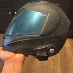 Icon Motorcycle Helmet With Sena