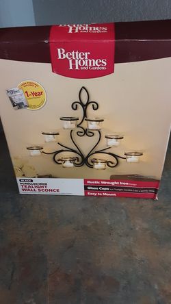 Wroght Iron Tea Light Wall Sconce