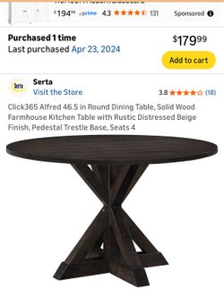 Dining table and chairs