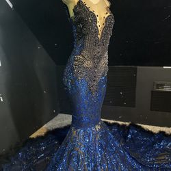 Handmade Royal Blue Prom Dress