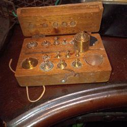 Antique Christian Becker's Trojan Balance Complete Weight Set