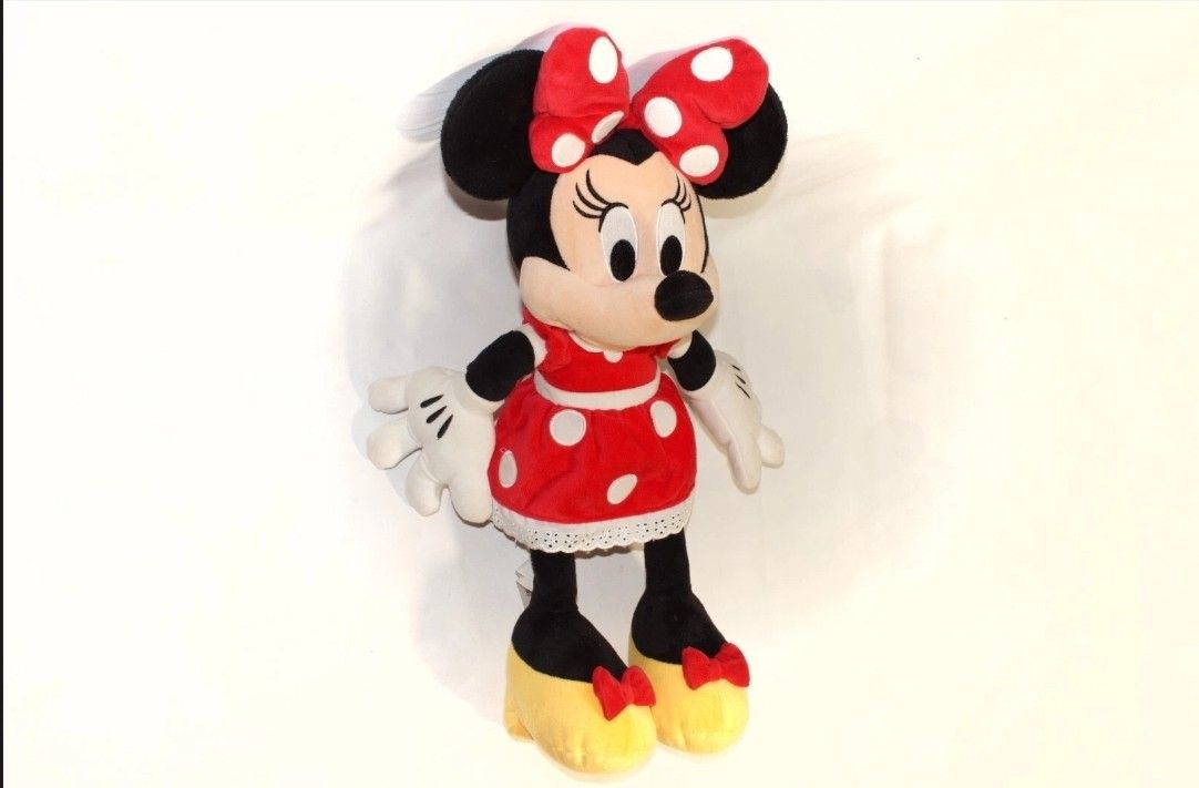 Disney Minnie Mouse Plush 18" Soft Doll Large Polka Dot Stuffed Animal