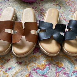 Womens Platform Slides Size 8
