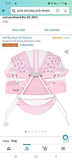 Dream on me Karley Bassinet on pink