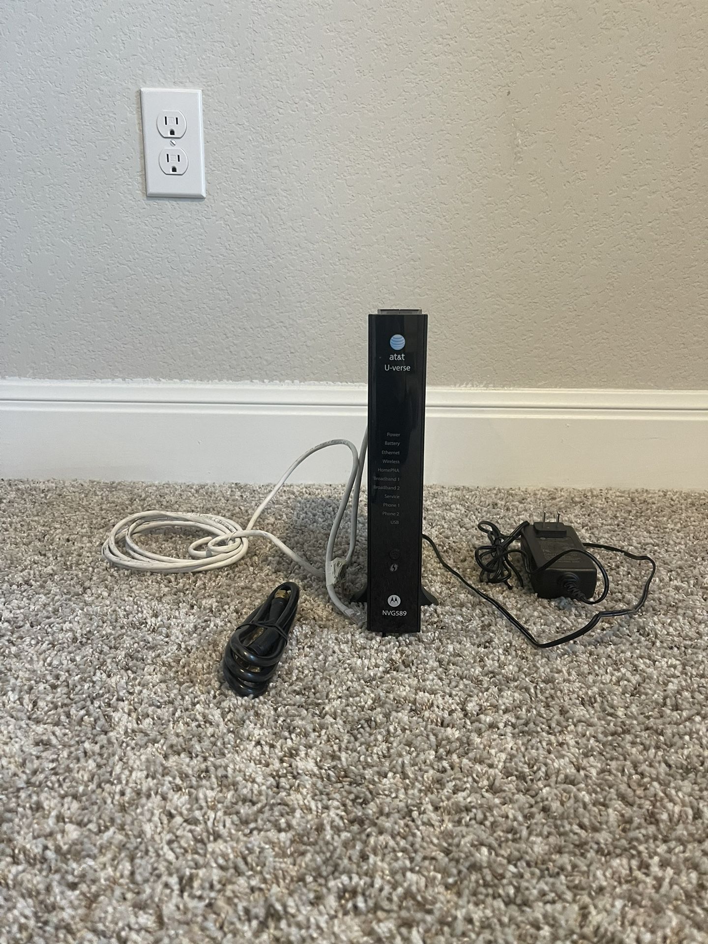 AT&T U-verse Arris Nvg589 Modem/wireless/Router