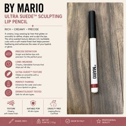 MAKEUP BY MARIO Ultra Suede™ Sculpting Lip Pencil – Rich | Creamy Long-Wear Lip Liner | 0.04 oz / 1.2 g
