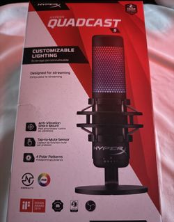 HyperX QuadCast S RGB USB Condenser Microphone – Studio Quality Streaming Mic