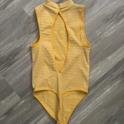 Yellow Stripped Body Suit