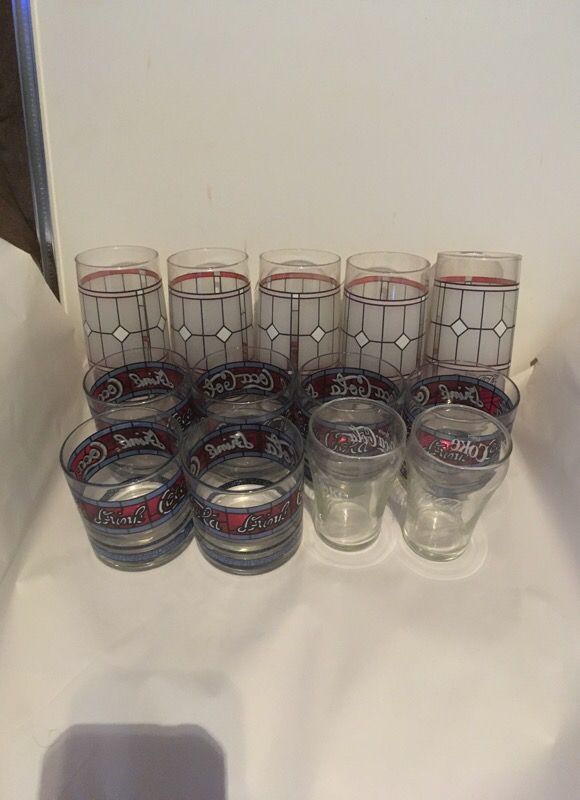 Set of 15 Coca Cola glasses