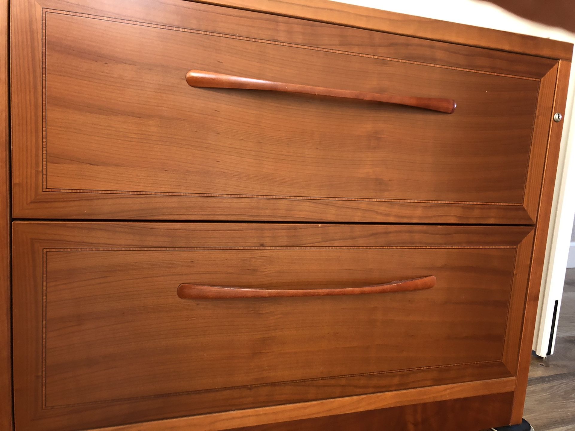 Beautiful Wood File Cabinet - 35.5in Length