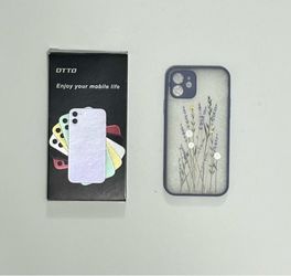 I phone 12 purple phone case with flowers