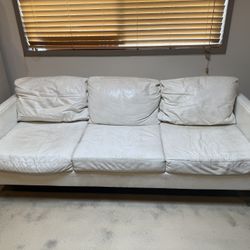 White Leather Sofa