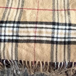 3 Foot Long Plaid Beige Scarf