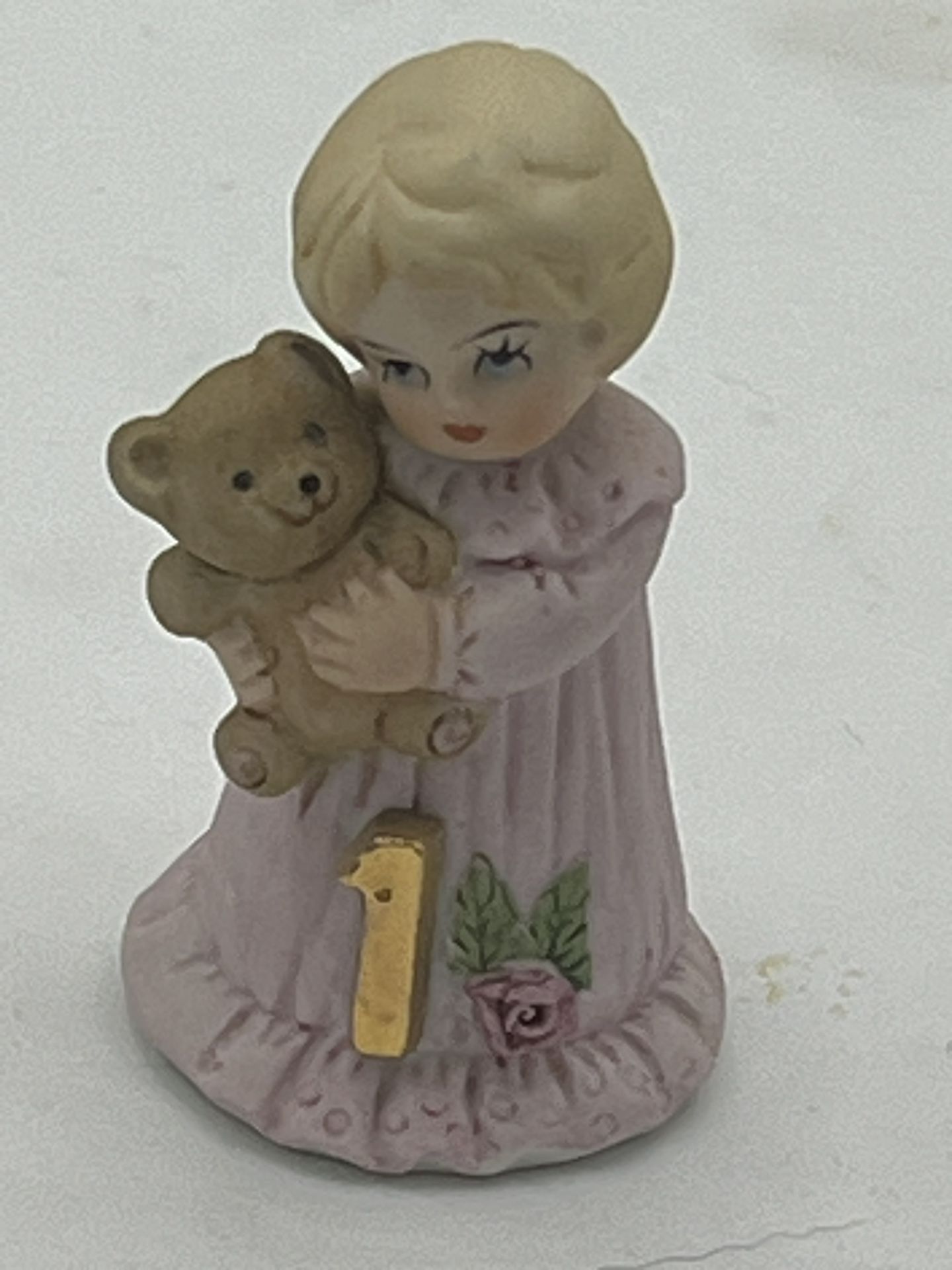 Growing Up Birthday Girls #1 Figurine Porcelain 1981 by Enesco This beautiful porcelain figurine from Enesco's Growing Up Girls collection is a must