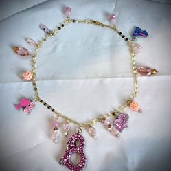 Barbie chunky custom necklace