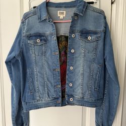 Jean Denim Jacket With Virgen Mary 