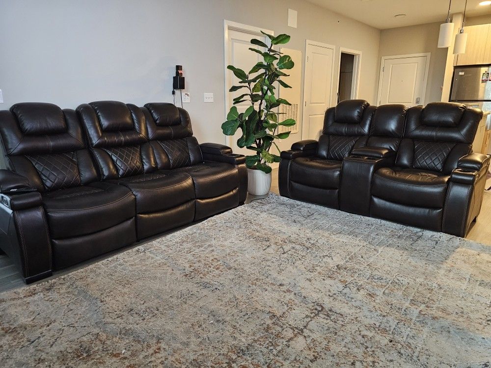 Electric Recliner Sofa And Love Seat