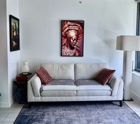Light Beige Fabric Sofa