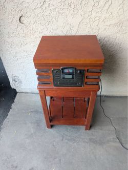 Stereo with aux input cd phonograph stand delivery