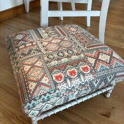 Adorable White Iron Foot Stool 