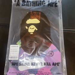 A BATHING APE BAPE Color Purple X Black Camo Big Ape Head  T-Shirt NEW Authentic