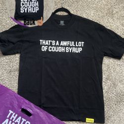 Awful Lot Of Cough Syrup Plain Black Tee