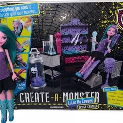 MONSTER HIGH COLOR ME CREEPY DESIGN CHAMBER CREATE-A-MONSTER PLAYSET