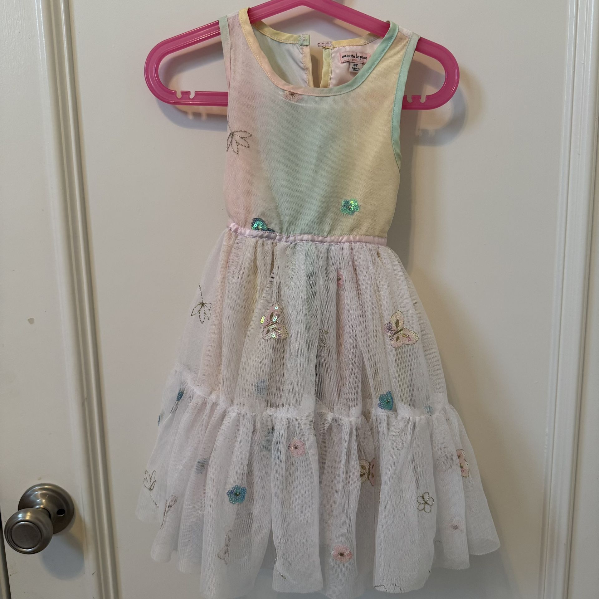 nanette lepore Pastel Sequin Tulle Dress Party Princess Theme