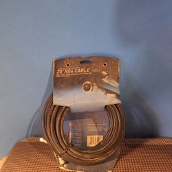 Satellite/Cable/Antenna 25' RG6 Cable Black/HDTV Certified-$25