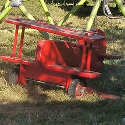 Kids Wooden Ride On Airplane 