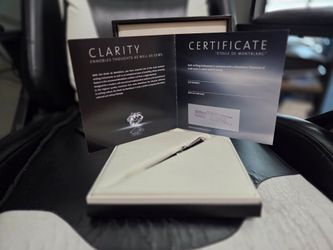 Montblanc Etoile Ballpoint 0.06 Carat Box And Certificate. New, Never Used