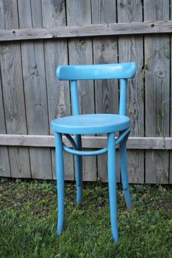 Vintage Blue Bentwood Chair