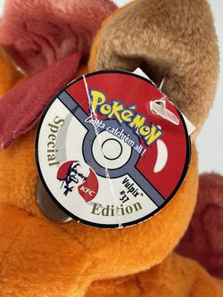 Pokemon Vulpix Plush 6 Orange 1998 Applause Vintage KFC Beanbag Fill Paper Tag Still Attached VTG for Sale in S Harrisn Township NJ OfferUp