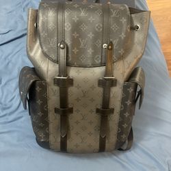 Louis Vuitton backpack black and grey
