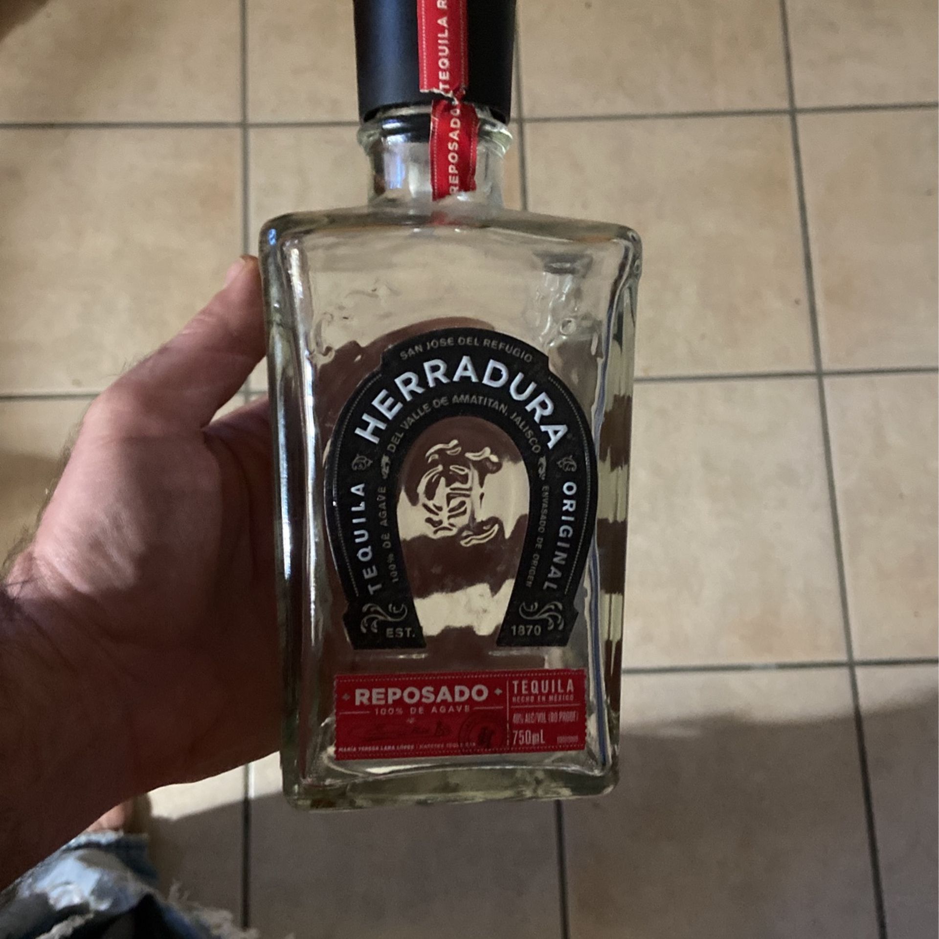 Empty Tequila Bottle For Craft Project