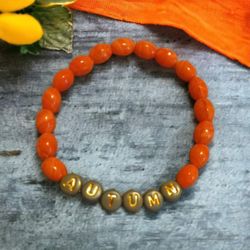 Handmade Stretch Bracelet|Fall|Autumn|Halloween 