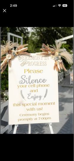 Wedding- Ceremony In Progress Sign