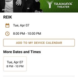Reik tickets VIP section