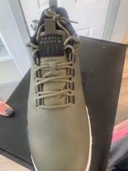 TravisMathew Olive Green Lace-Up Golf Shoe - The Ringer
