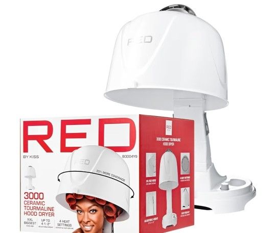 Red by Kiss 3000 Ceramic Tourmaline Professional Hood Dryer