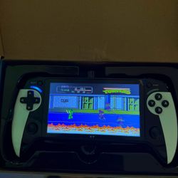Handheld Game Console with 5.5 Inch HD Screen, Handle Grip Design, with Built-in Retro Games