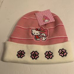 NEW, HELLO KITTY MY MELODY PINK Beanie Hat One Size Adult Youth New
