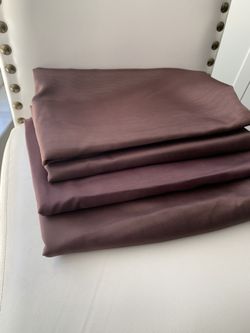 Chocolate Brown Sheer Curtains  2 Sets
