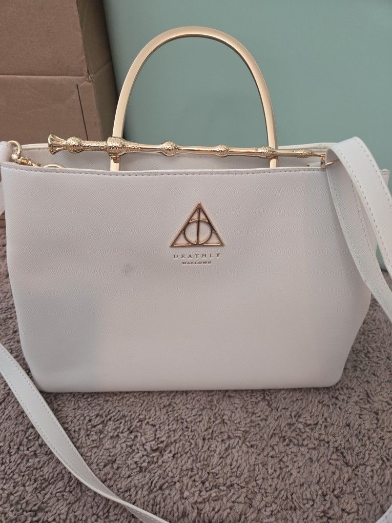Loungefly Deathly Hallows White Gold Purse Harry Potter