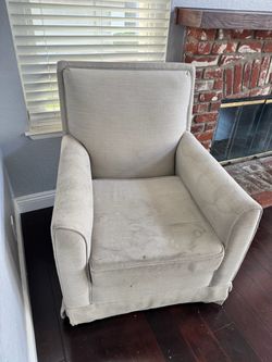 Beige rocking chair
