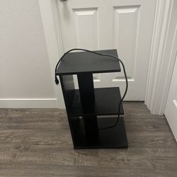 Black Table With Charging Station 