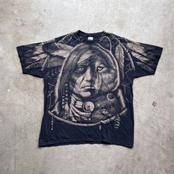 1996 Made In USA Liquid Blue AOP Wildlife Graphic T Shirt