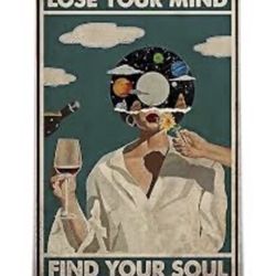 Vintage Mental Health Art Poster Motivational Quote 16”x12”